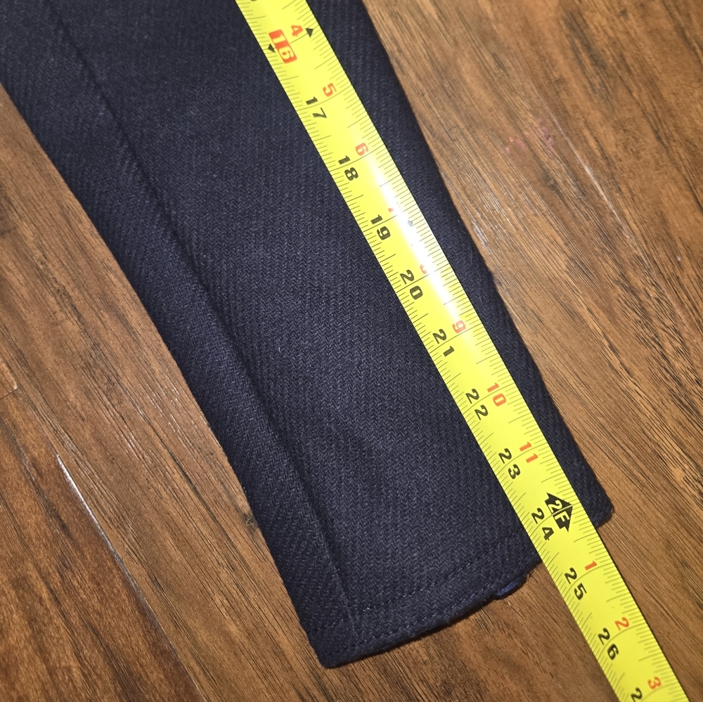 GAP Wool Blend Dark Blue Moto Jacket With Zippers Medium - Picture 10 of 10